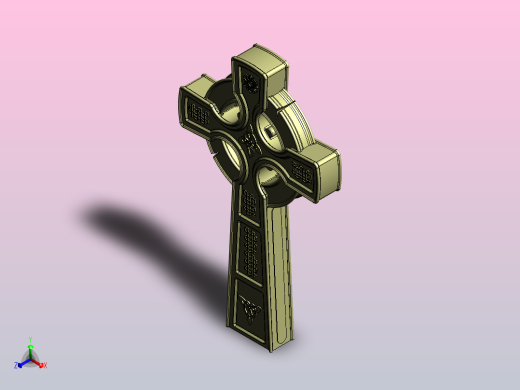 凯尔特十字架正等轴测缩略图