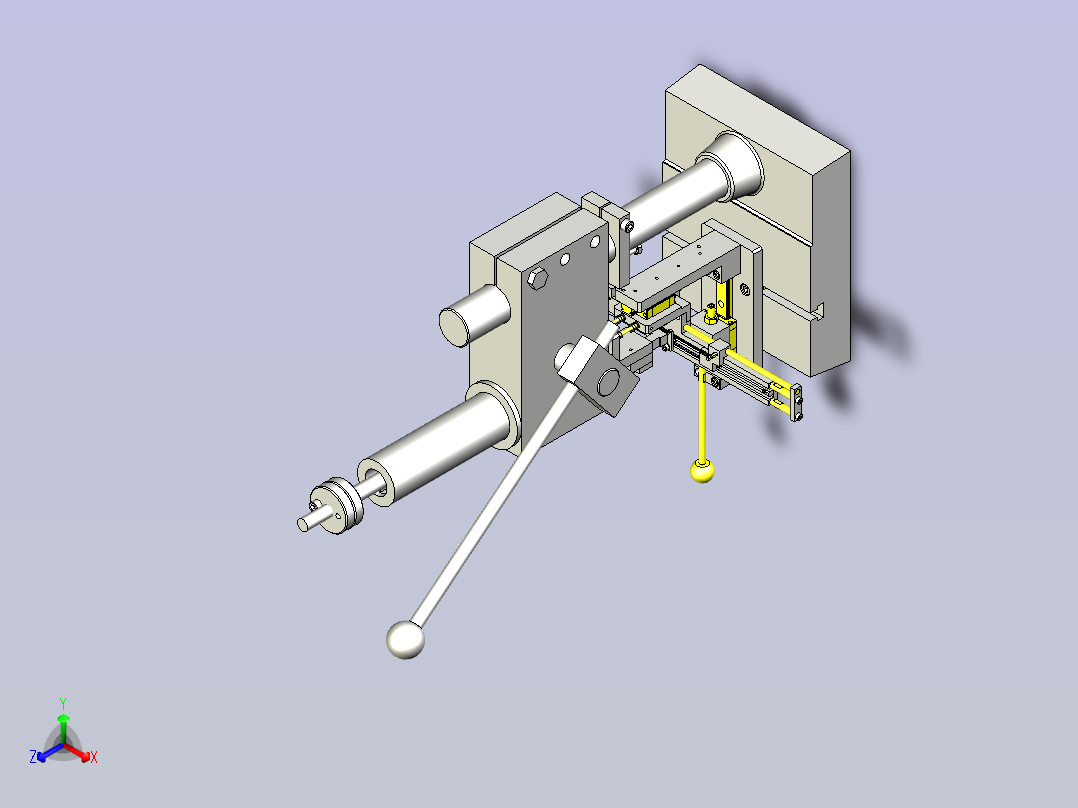 一种磁铁切割夹具主视图