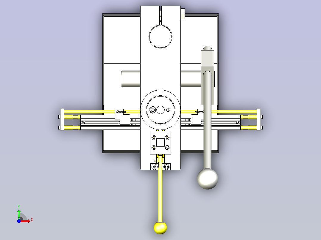 一种磁铁切割夹具前视图