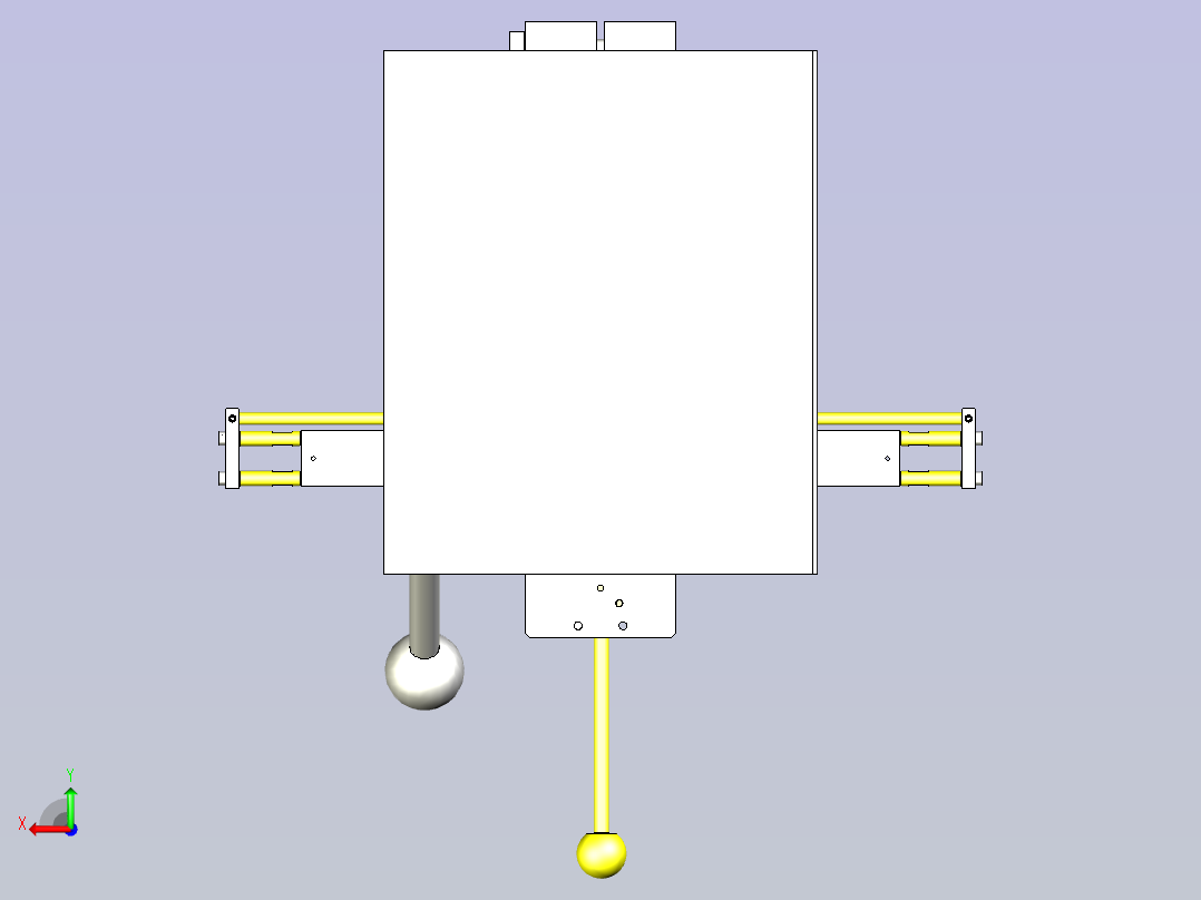 一种磁铁切割夹具后视图