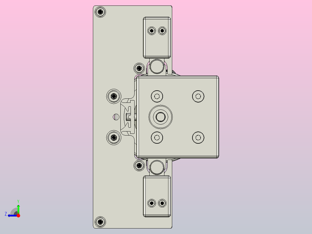 线性运动机制与手动驱动右视图