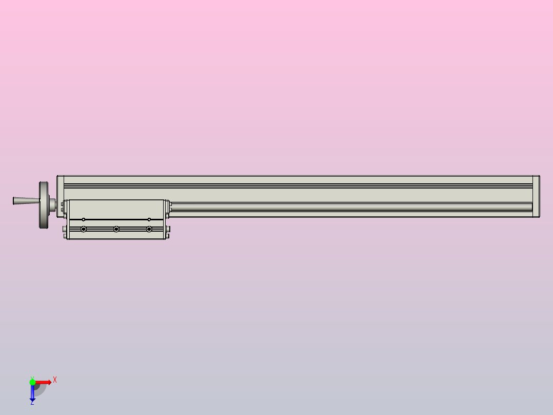 线性运动机制与手动驱动俯视图