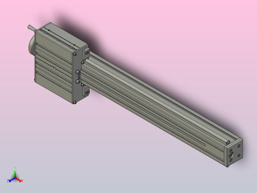 线性运动机制与手动驱动正等轴测缩略图