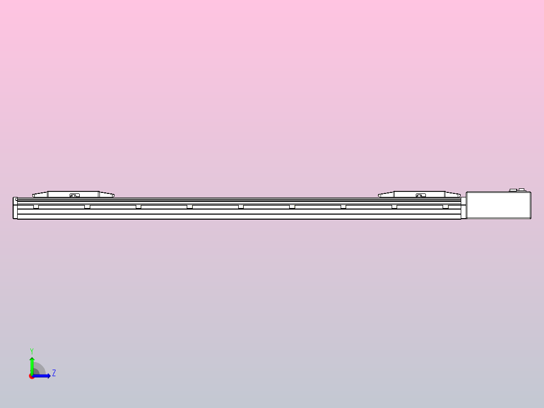 皮带直线轴双滑块型TPA-GCBS-150-P80-L375-QL-M75-N3左视图