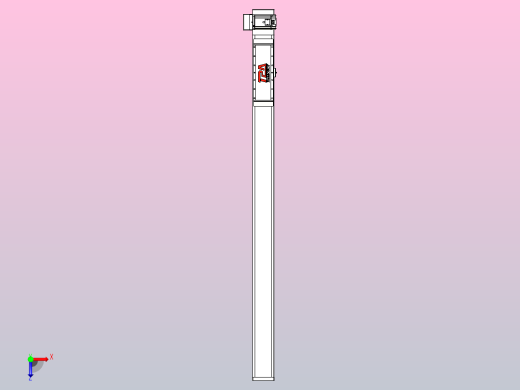 伺服电机集成皮带传动直线执行器TPA-OCB-120-224-L1350-RU-P75-N3俯视缩略图