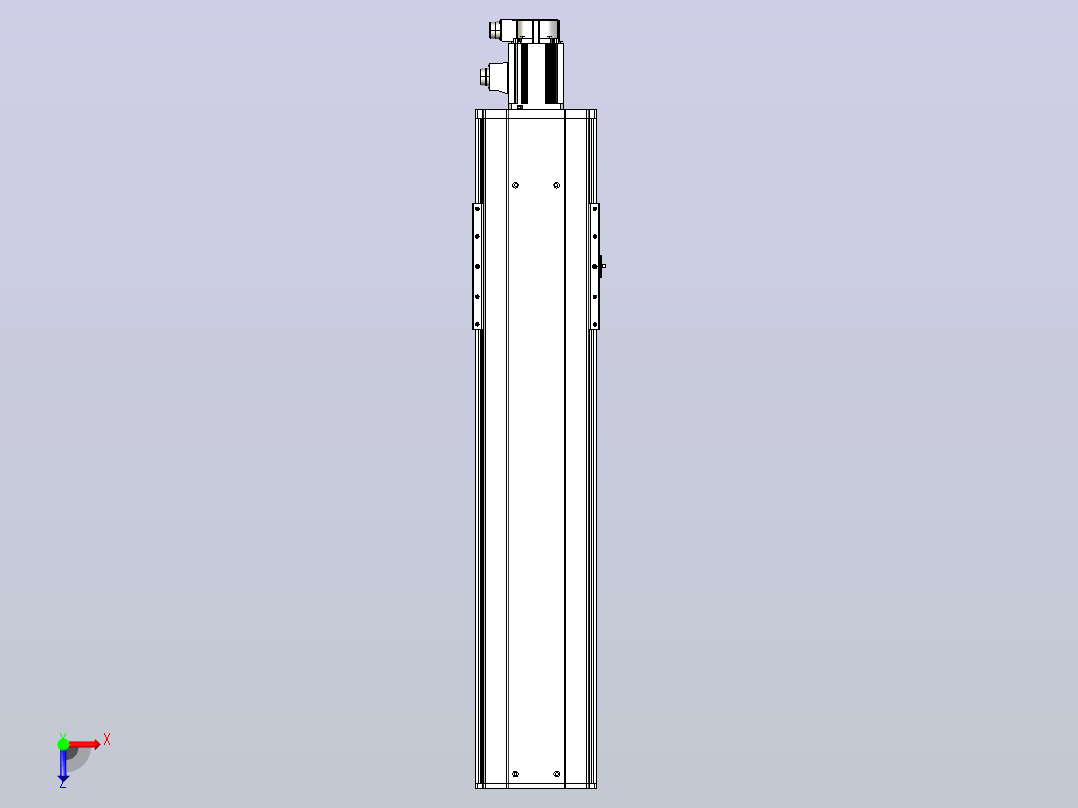 日规模组半封闭丝杆TPA-HNR-220D-3210C-L750-M-Y-P1K-N3俯视图