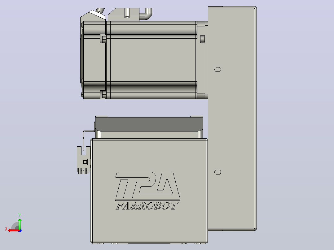 伺服电机集成皮带传动直线执行器TPA-OCB-120-224-L650-RU-P75-N3后视图