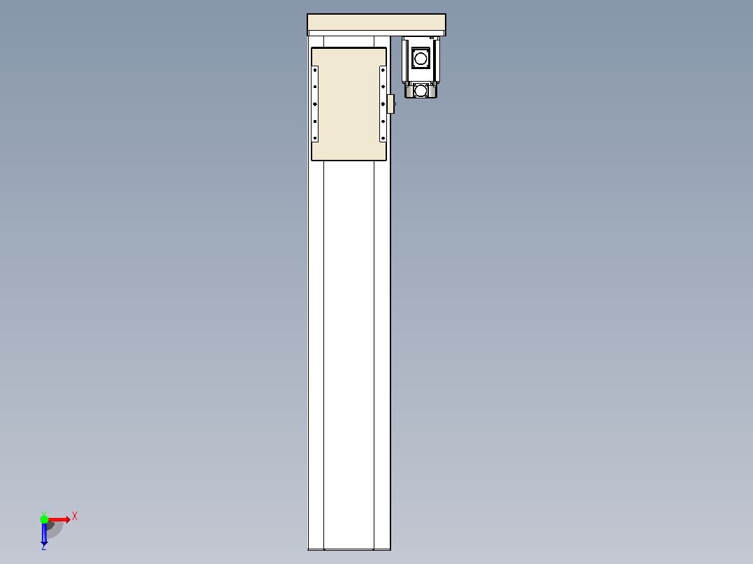 滚珠丝杠直线轴带导轨全封闭TPA-HCR-220D-3210C-L1000-ML-C-P1K-N3俯视图