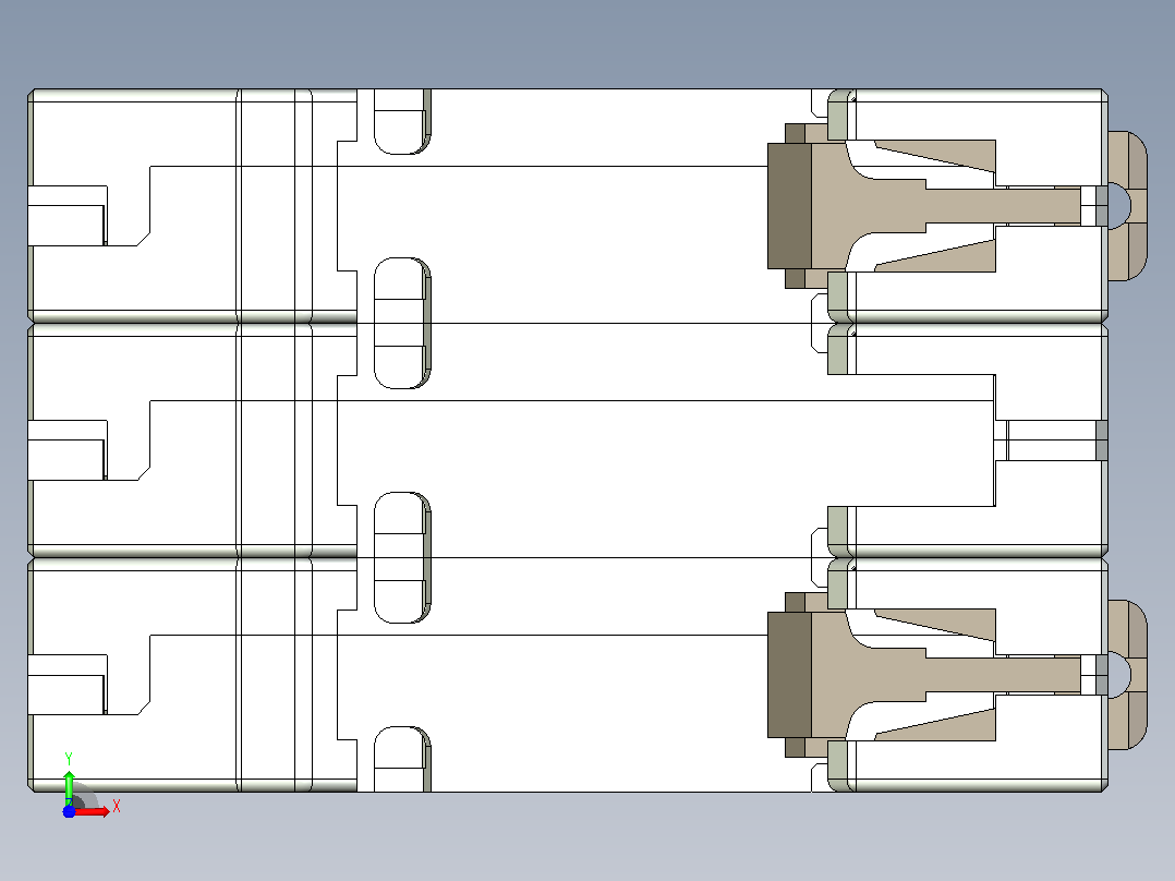 NB5-63G 3P小型断路器三维模型202307前视图
