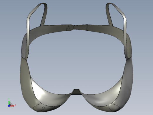 34D胸罩的3D模型前视缩略图