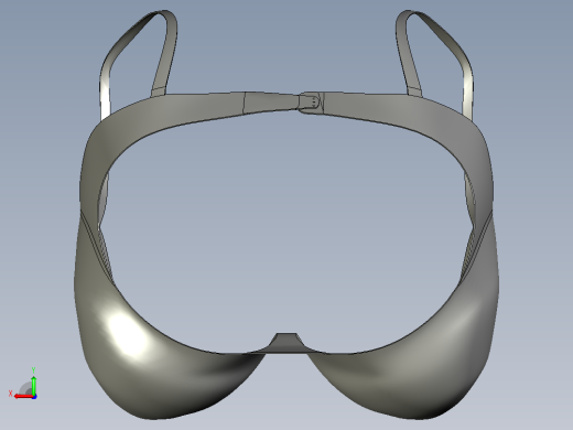 34D胸罩的3D模型后视缩略图