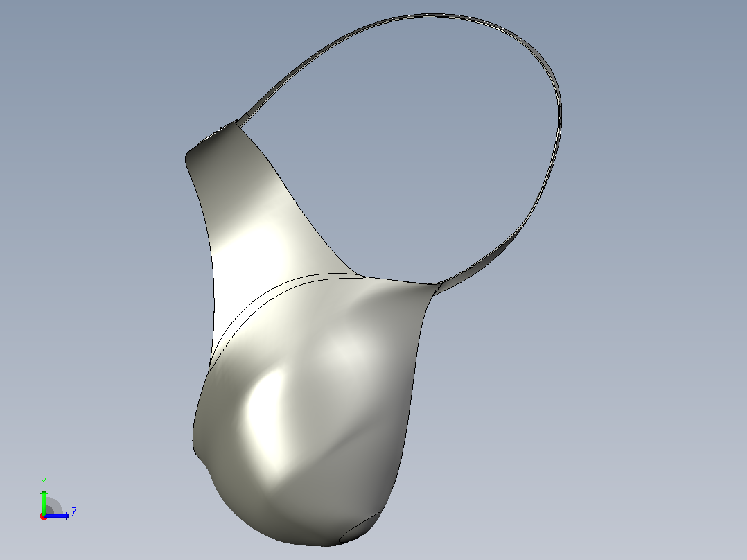 34D胸罩的3D模型左视图