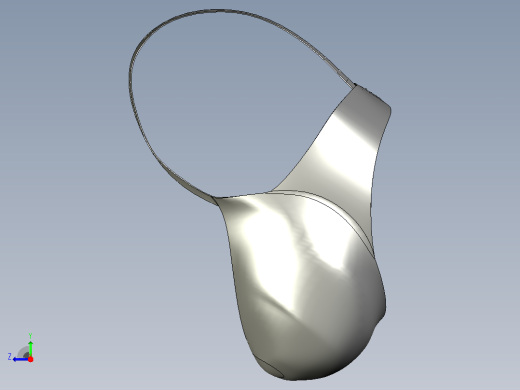 34D胸罩的3D模型右视缩略图