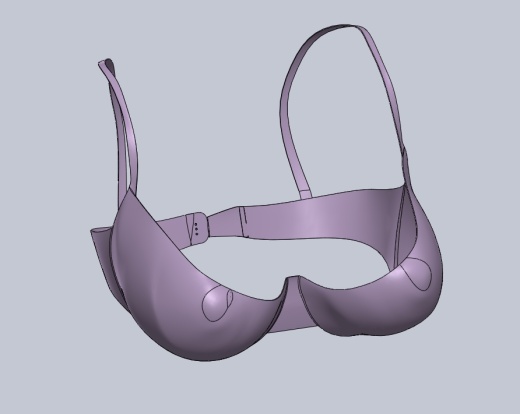 34D胸罩的3D模型缩略图