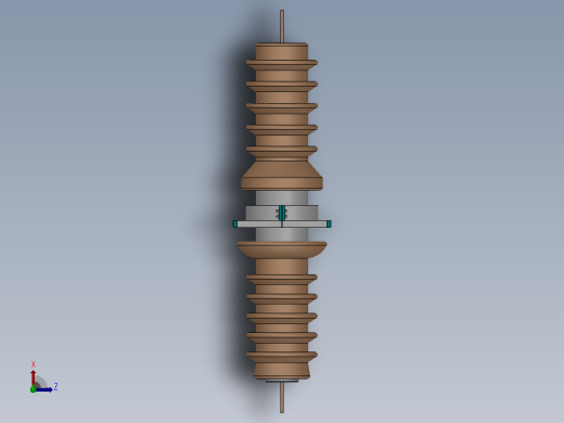 CB-CWB-CWW-35-40.5KV／800A-1000A-1250A户外高压穿墙套管[CWB-35／600]俯视缩略图