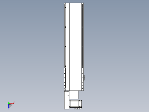 皮带直线轴半封闭可选导轨TPA-HNB-202D-140-L550-ML-C-P75-N3俯视缩略图