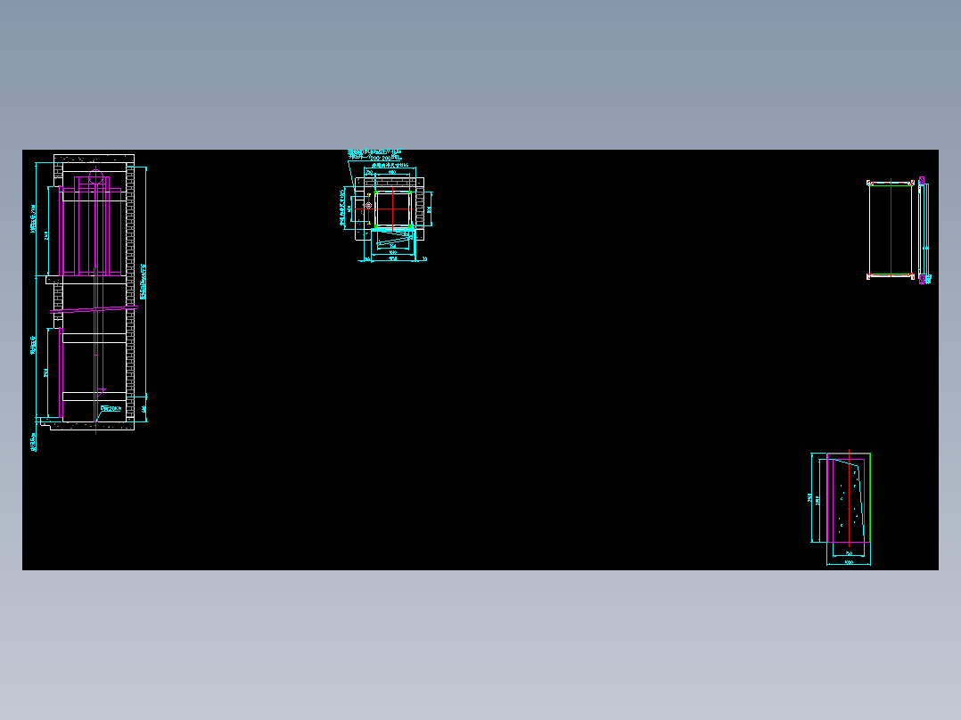 250KG液压别墅电梯家用电梯施工图纸(1)