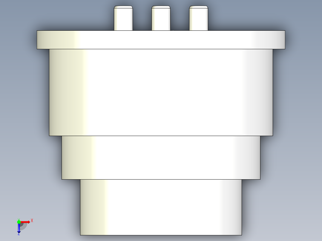 五针插头俯视图