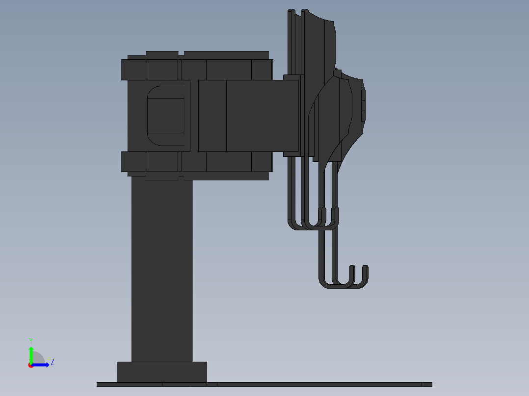 手机和ipad电脑支架左视图