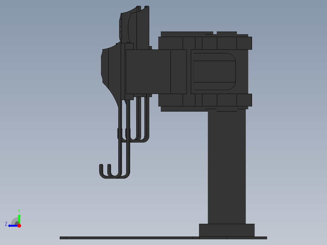 手机和ipad电脑支架右视图