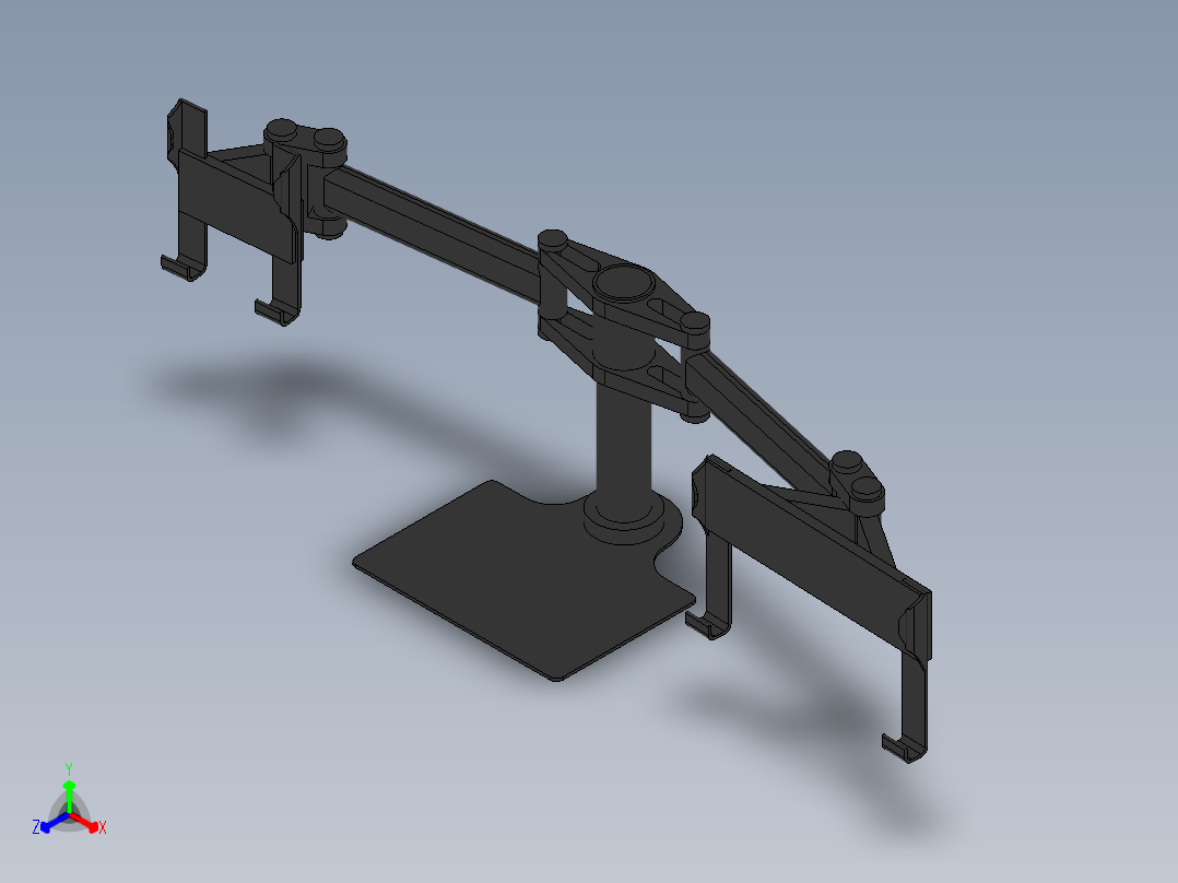 手机和ipad电脑支架正等轴测图