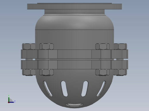 法兰底阀-316 DN50-DN500左视缩略图