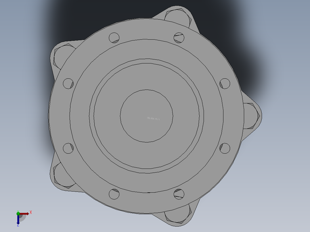 法兰底阀-316 DN50-DN500俯视图