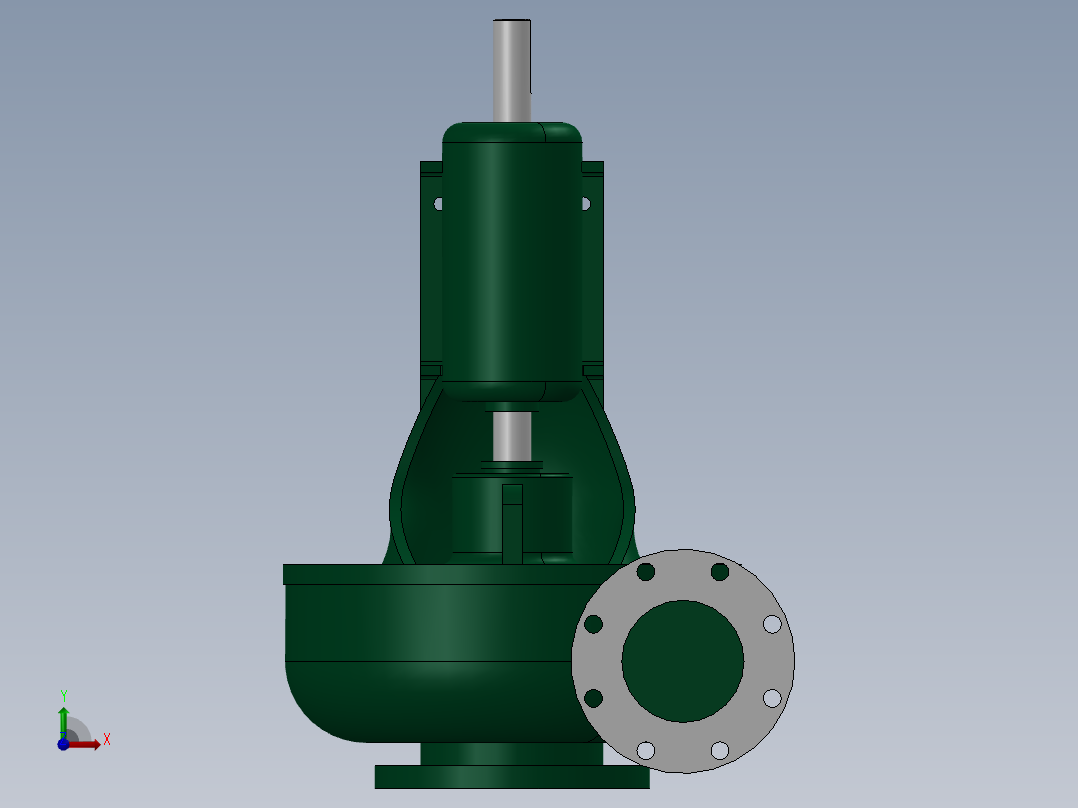 D型多级分段式卧式离心泵前视图