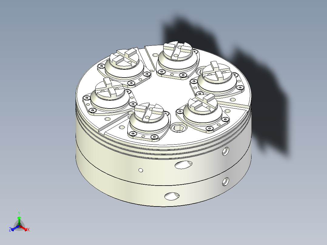 B13_无通孔夹盘卡盘工具