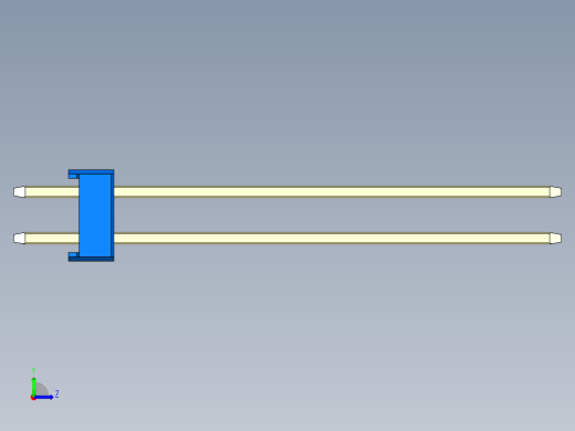 彩色公头100mil（2.54mm）系列-DS1021_blue_2x11p_100mil_Type43_rev1.0左视缩略图