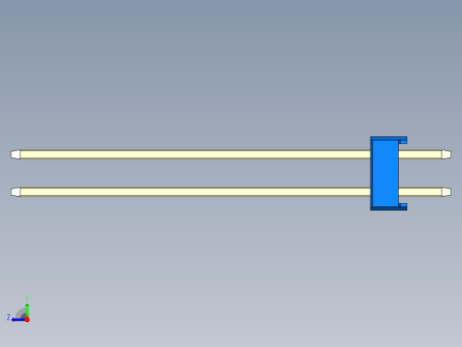 彩色公头100mil（2.54mm）系列-DS1021_blue_2x11p_100mil_Type43_rev1.0右视缩略图