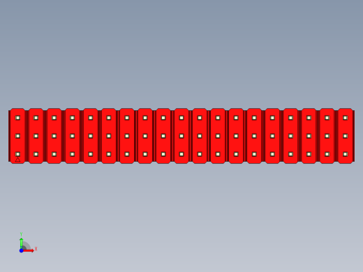 彩色公头100mil（2.54mm）系列-DS1021_red_3x19p_100mil_Type19_rev1.0前视缩略图