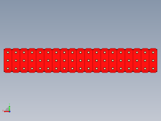 彩色公头100mil（2.54mm）系列-DS1021_red_3x19p_100mil_Type19_rev1.0后视缩略图