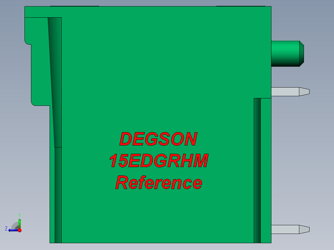 DEGSON 15EDG（公头） 3.5mm 螺钉锁紧，插拔式接线端子 FullPack-15EDGRHM-3.5-xxP-14-00AH右视图