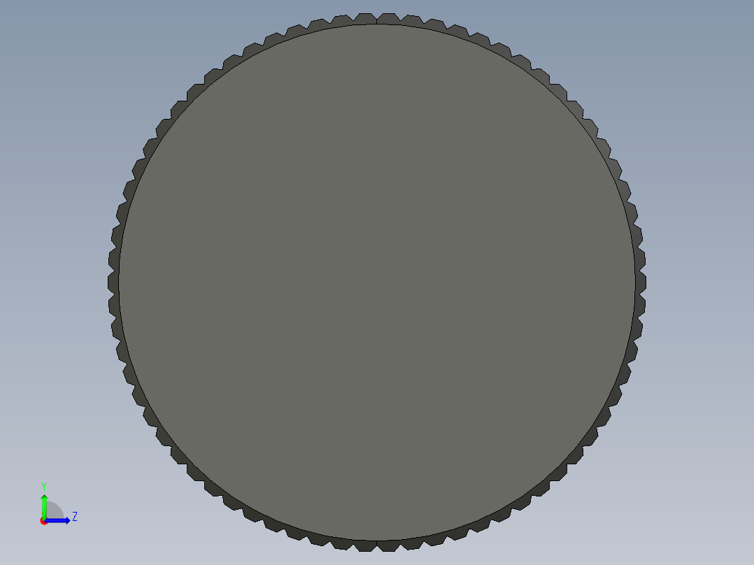 滚花旋钮-Knurled Knob 0.25x1.000x1.500.STEP左视图