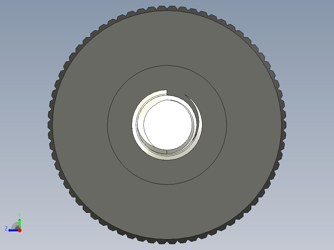 滚花旋钮-Knurled Knob 0.25x1.000x1.500.STEP右视图