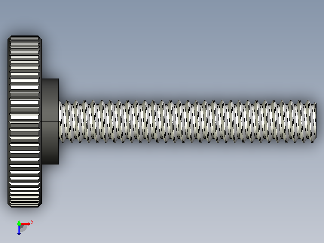 滚花旋钮-Knurled Knob 0.25x1.000x1.500.STEP俯视图