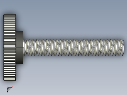 滚花旋钮-Knurled Knob 0.25x1.000x1.500.STEP俯视缩略图