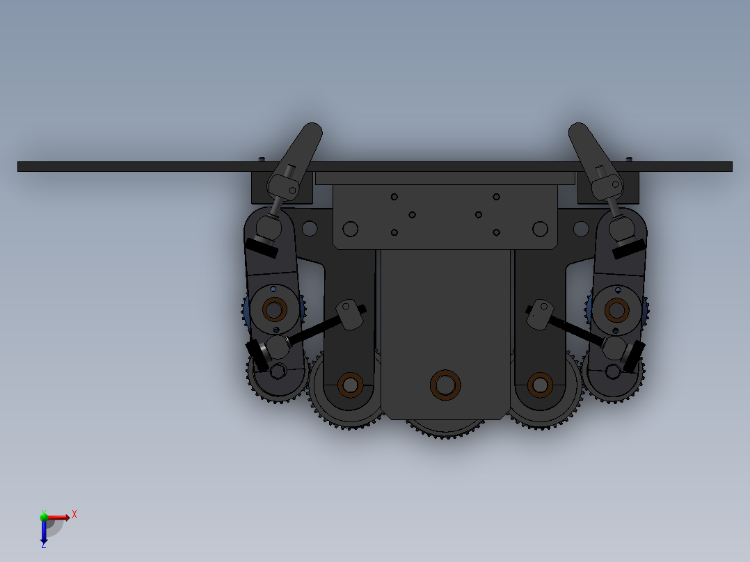 包装机送纸传送机俯视图