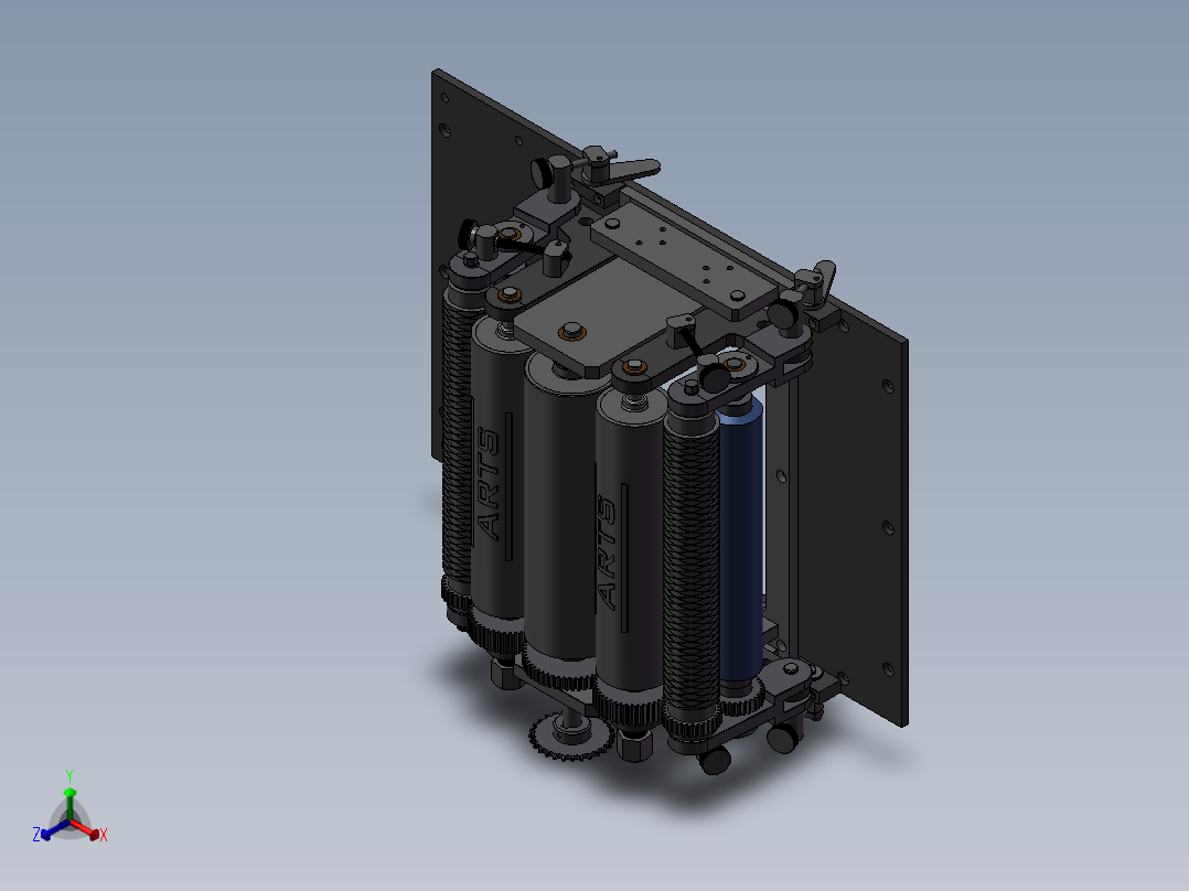 包装机送纸传送机正等轴测图