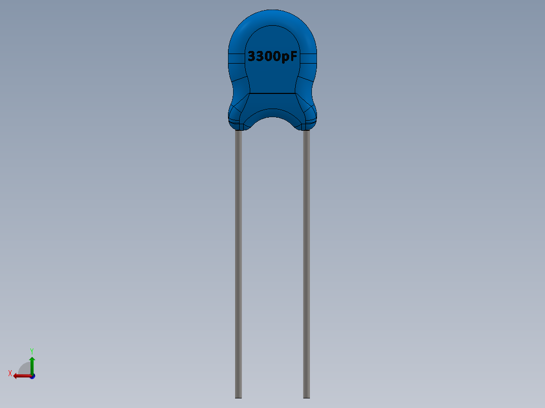 电容器 二极管 电阻器-Capacitor Ceramic 332 3KV 3300pF后视图