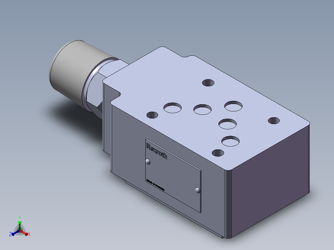 力士乐液压阀-ZDB10-VP正等轴测图