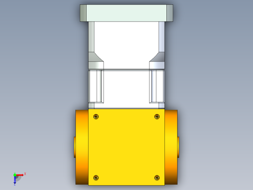 换向器PW90双孔 PGH90-L1 24-95-115-M8.stp俯视缩略图