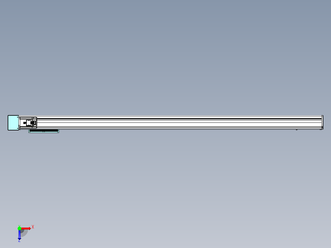威洛博VC丝杆传动-无尘环境VC14-Lxx-C-S1350-BR-ZP40-C3俯视图