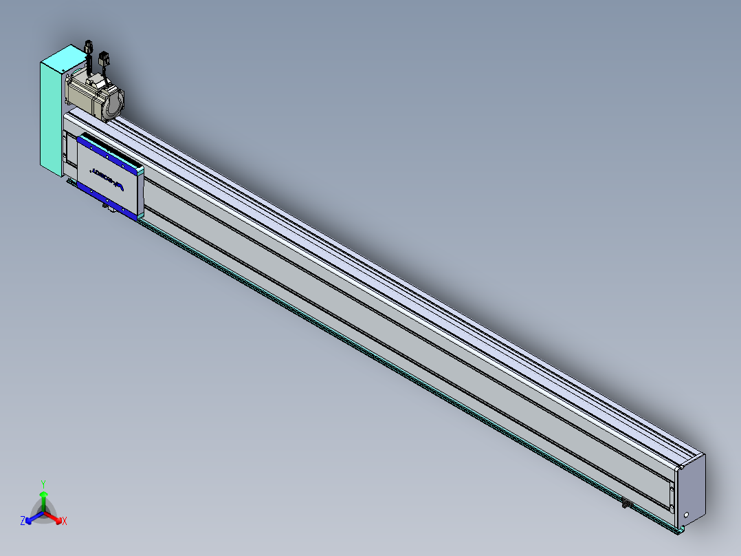 威洛博VC丝杆传动-无尘环境VC14-Lxx-C-S1350-BR-ZP40-C3正等轴测图