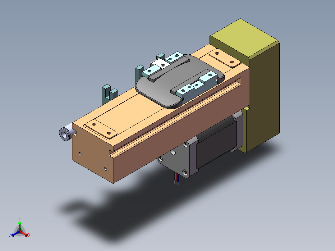 MCH丝杆全封闭MCH5M-BM-42正等轴测图
