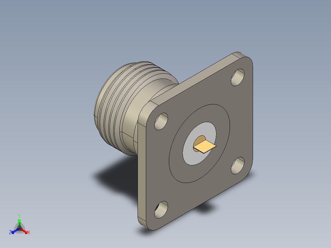 SMA接口5正等轴测图