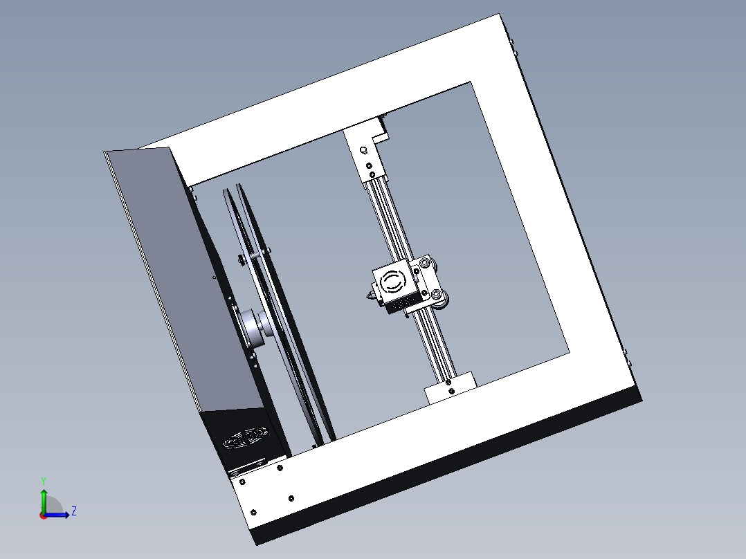 龙门3D打印机左视图
