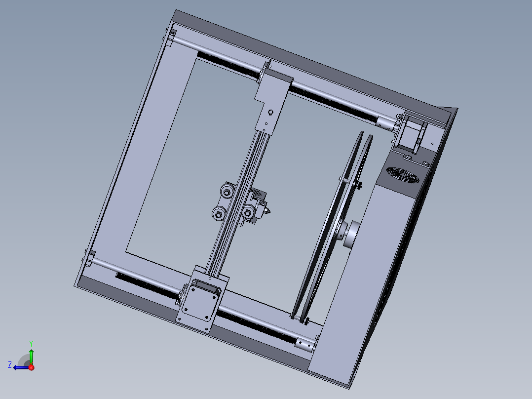 龙门3D打印机右视图