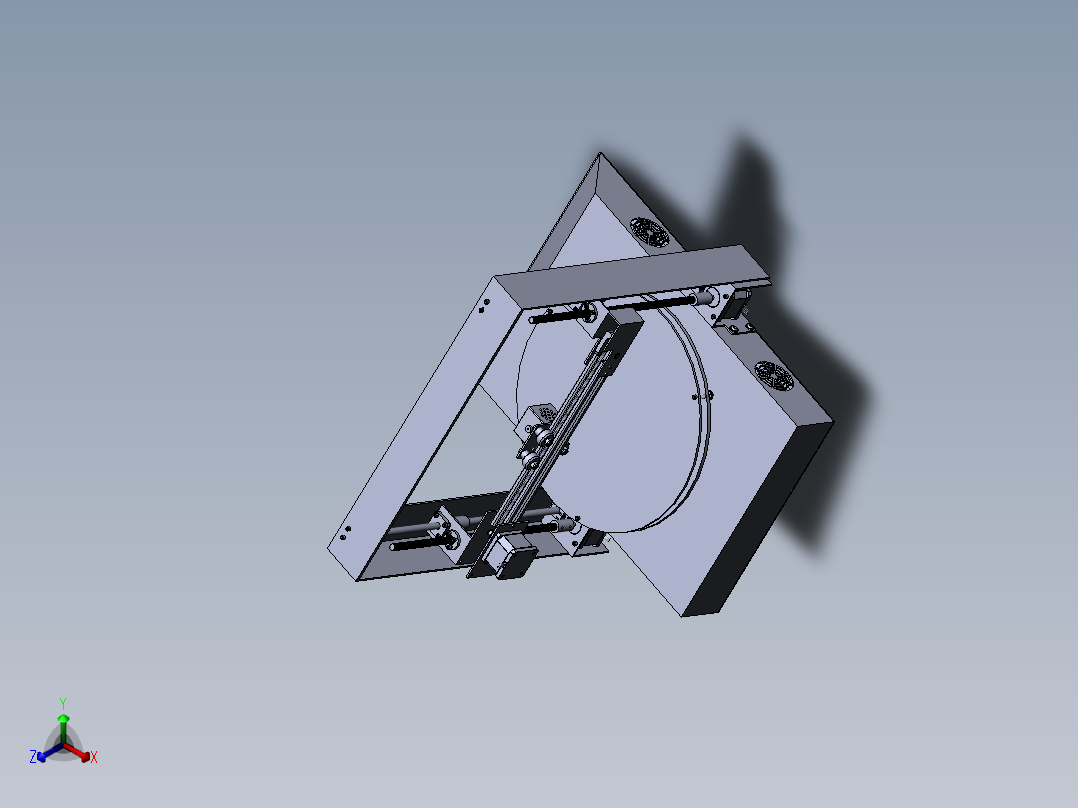 龙门3D打印机正等轴测图